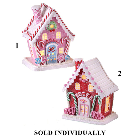 Claydough LED Candy House, 9.5" (2 styles - sold individually)