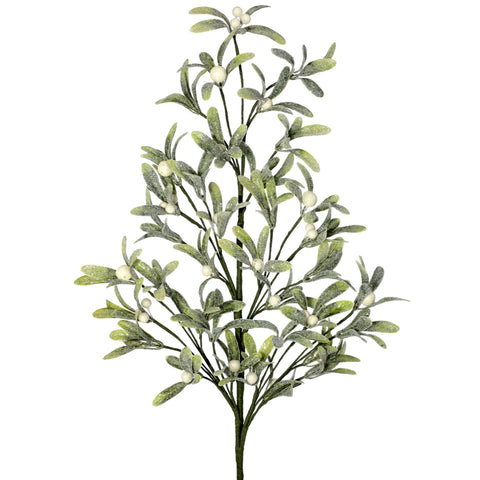 Frosted White Pearl Mistletoe Berry Spray, 36"