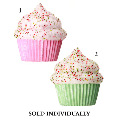 5.5" Plastic Cupcake Sprinkles Ornament (2 Styles - Sold Individually)