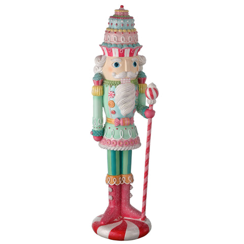 22" Resin Pastel Peppermint Nutcracker