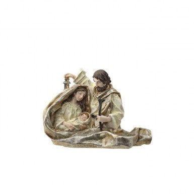 11" Resin Flowing Robe Holy Family Bust
