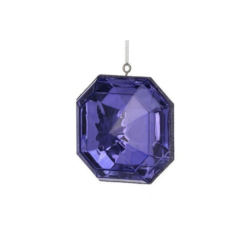 4" Acrylic Precious Gem Ornament, Purple (2 styles - sold individually)