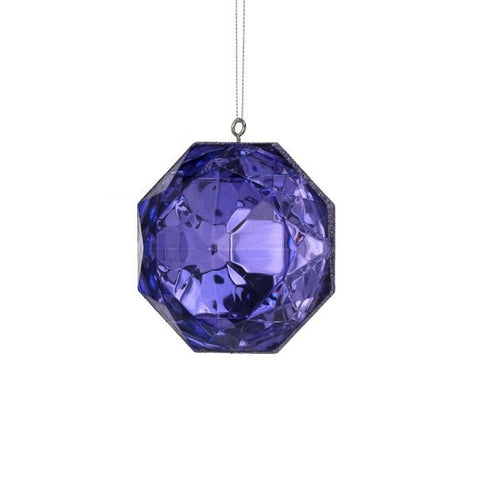 4" Acrylic Precious Gem Ornament, Purple (2 styles - sold individually)
