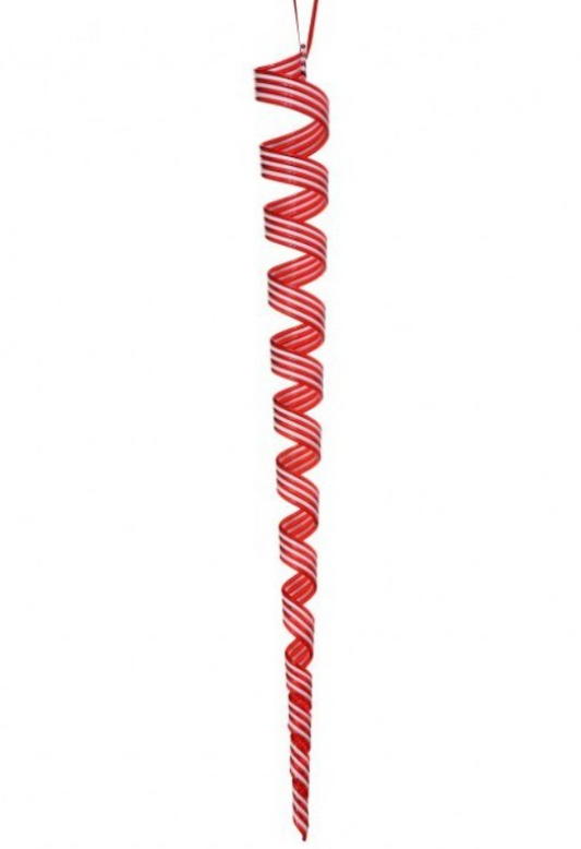 24" Acrylic Peppermint Ribbon Icicle Ornament
