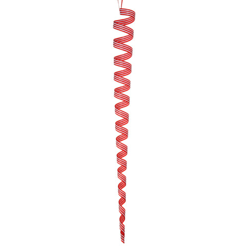 36" Acrylic Peppermint Ribbon Icicle Ornament