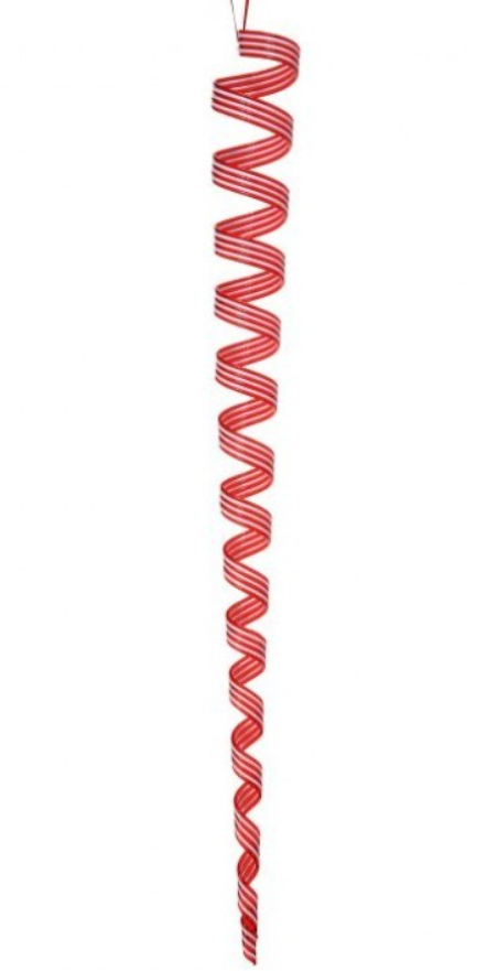 36" Acrylic Peppermint Ribbon Icicle Ornament