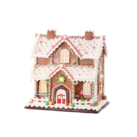 12" LED Claydough Candy House (Battery operated w/Timer)