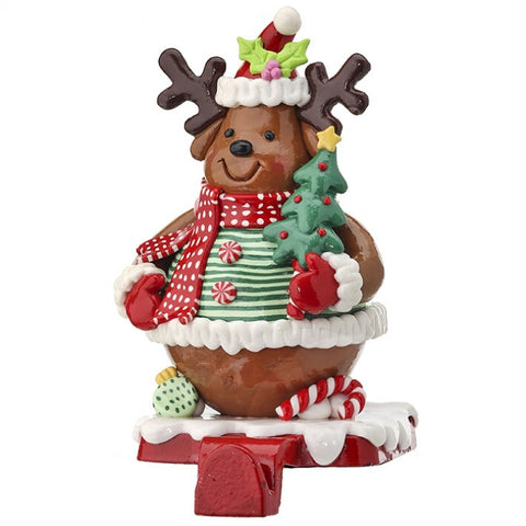 Claydough Deer Stocking Holder, 6.5"