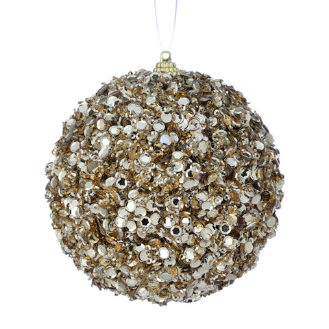 4" Sequins/Acrylic Jewel Ball Ornament