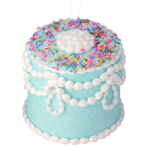 5" Pastel Candy Decorated Cake Ornament (Blue)