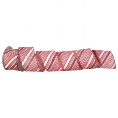 2.5"X10Y Pink Peppermint Ribbon