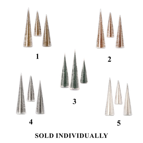 Bristle in Glass Trees Set, 7-13" (5 styles - sold individually)