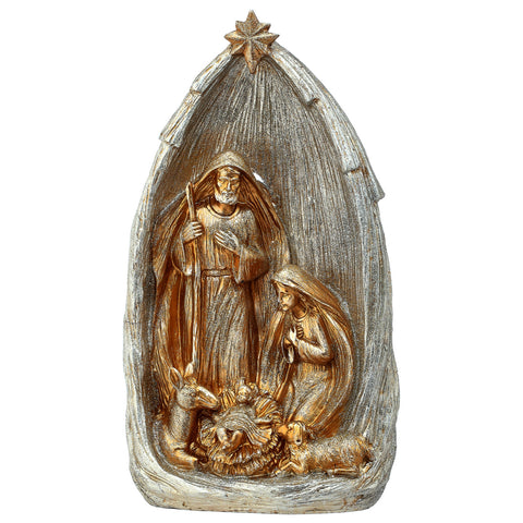 11.5" Resin Holy Family w/Cresh