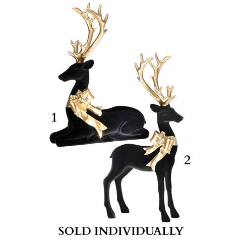 14-20" Resin Flocked Elegant Deer (2 styles - sold individually)