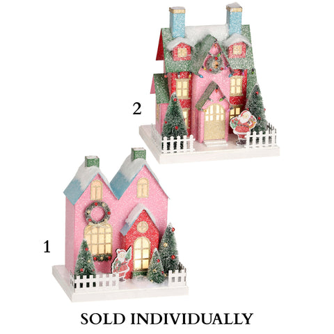 10" LED Cardboard Village House (2 styles - sold individually)