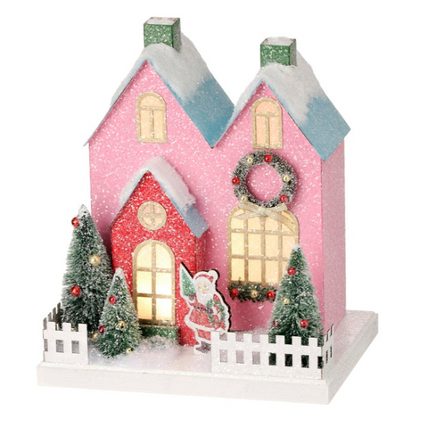 10" LED Cardboard Village House (2 styles - sold individually)