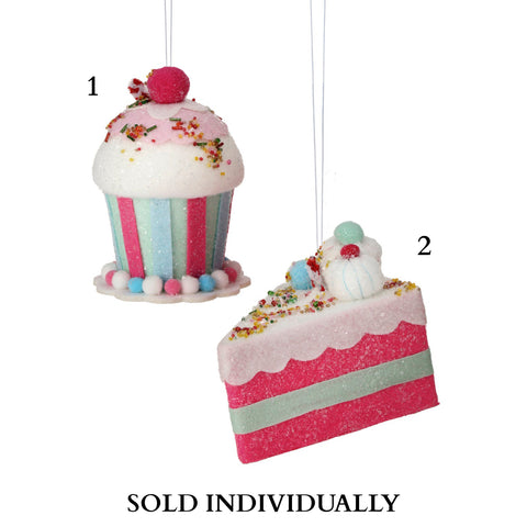 4.5-5.5" Sundae/Cake Ornament (2 Styles - Sold individually)