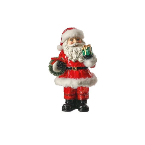 Resin Santa w/Tree or Wreath, 10" (2 styles - sold individually)