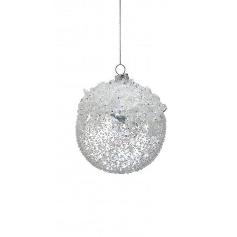 German Radko Glass Iced Ball/Finial Ornament, 4-6