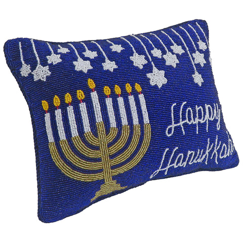 Happy Hanukkah Pillow, 9 x 12"