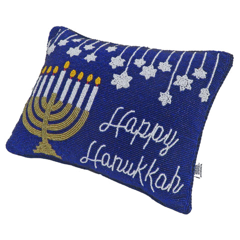 Happy Hanukkah Pillow, 9 x 12"