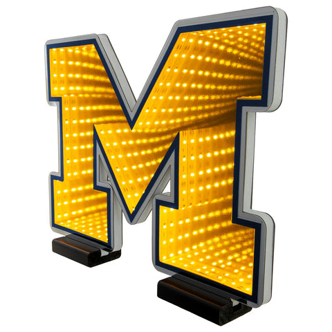 Michigan Wolverines LED Infinity Logo Light, Acrylic, w/UL Plug, 13.5"