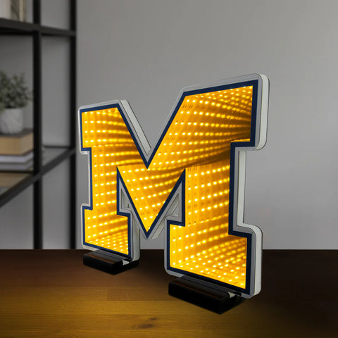 Michigan Wolverines LED Infinity Logo Light, Acrylic, w/UL Plug, 13.5"