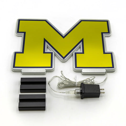 Michigan Wolverines LED Infinity Logo Light, Acrylic, w/UL Plug, 13.5"