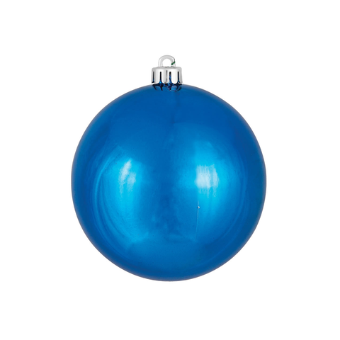 Shatterproof Blue Candy Apple Ball UV Ornament, 3" (80MM)