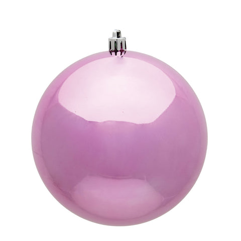 Shatterproof Pink Shiny Ornament, 4" (100MM)