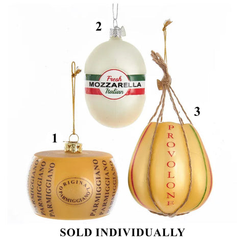 Nobel Gems Glass Italian Food Ornaments, 3" (3 styles - sold individually)