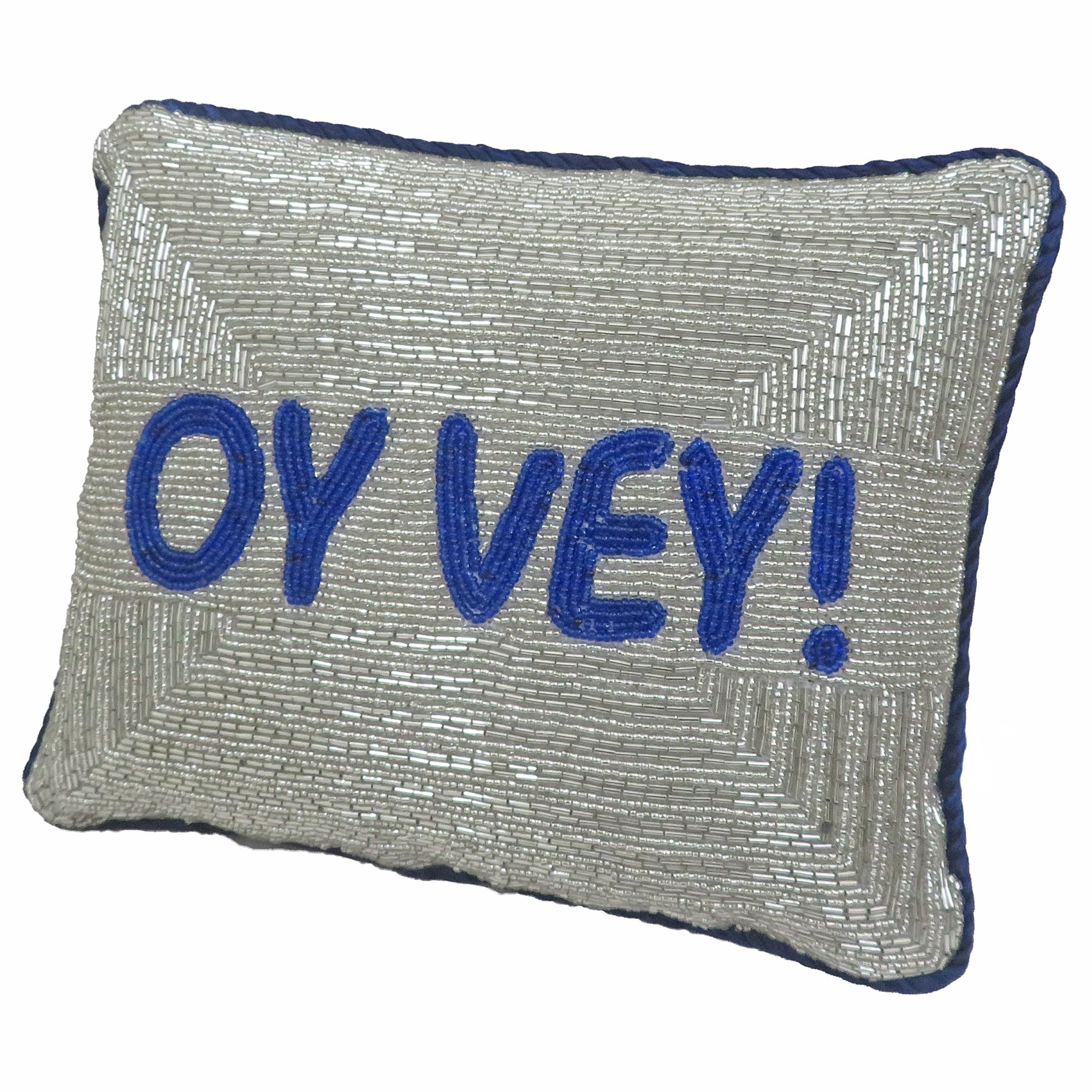 Hanukkah "Oy Vey" Beaded Pillow - Thumbnail 3