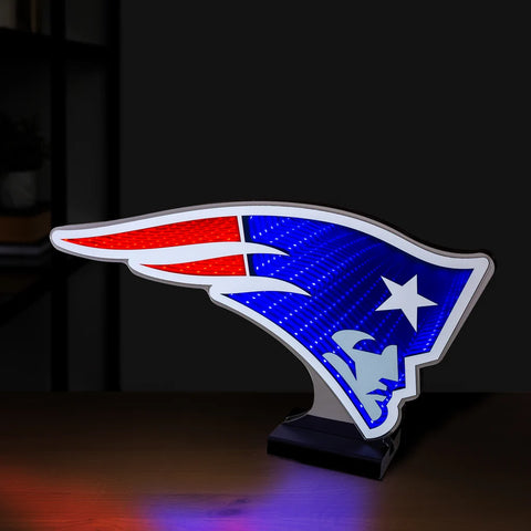 New England Patriots LED Infinity Logo Light, Acrylic, w/UL Plug, 8"