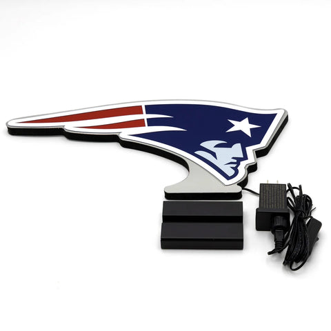New England Patriots LED Infinity Logo Light, Acrylic, w/UL Plug, 8"