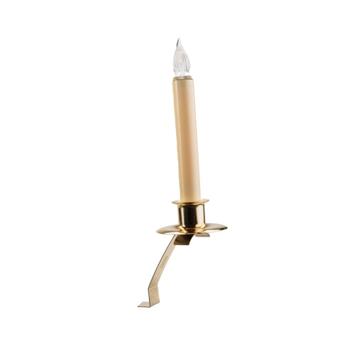 Cambridge Slant Bracket Brass LED Bulb Candle W/ Sensor, 12" (Set of 3)