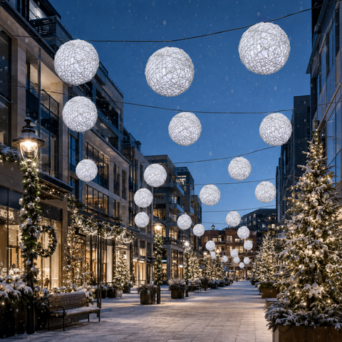 Organic 3D Lit White Ball, 31" (Cool White LED)