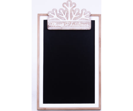 27" H Wooden Chalkboard - Merry Christmas