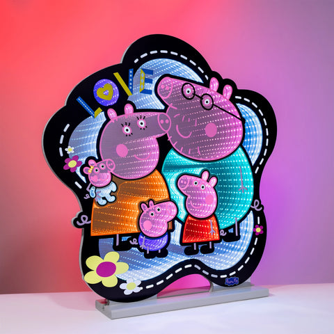 Hasbro Peppa Pig w/Family Infinity Light, Acrylic, W/ UL Plug, 24"