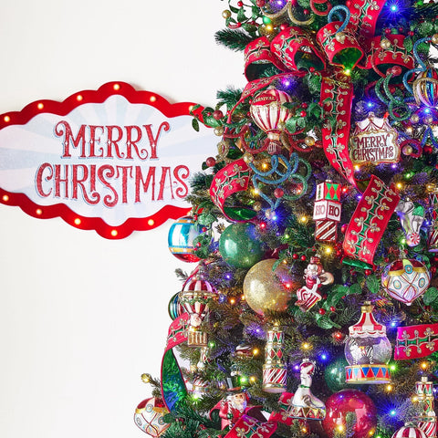 Red and Green Ornamental Wired Ribbon (2.5" X 10 Yds)