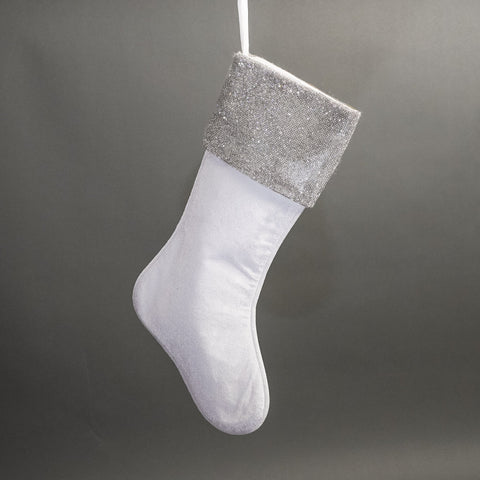 Sparkling Stocking, 25" (White)