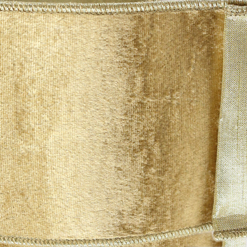 Flashy Velvet Ribbon, 2.5" x 10yd (Gold)