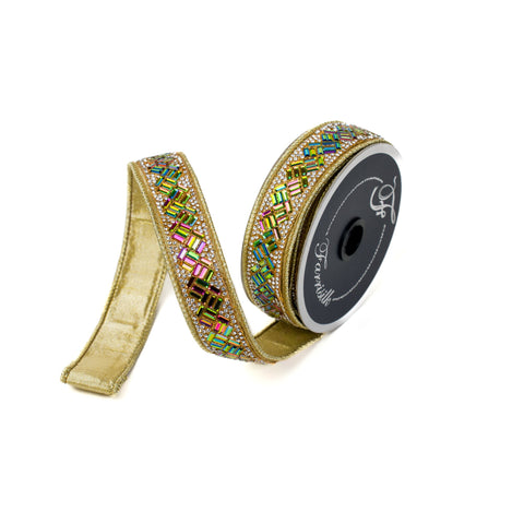 Jubilee Jewel Ribbon, 1" x 5yd