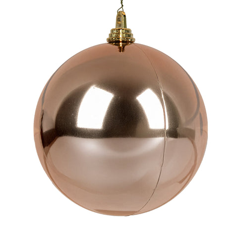 Shatterproof Plastic Sand Gold Shiny Ball Ornament, 8" (200MM)