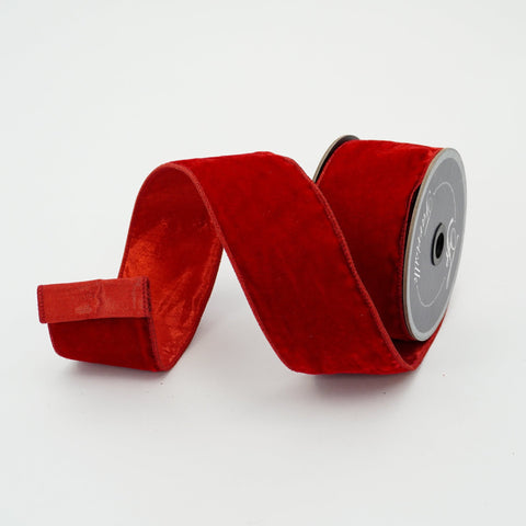 Velvet Luster Ribbon, 2.5" x 10yd (Red)