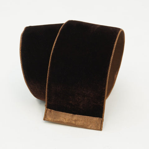 Velvet Luster Ribbon, 4" x 10yd (Chocolate)