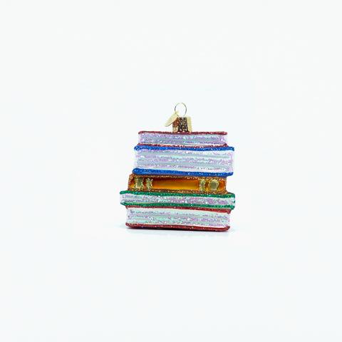 Stack Of Books Ornament, 2.5"