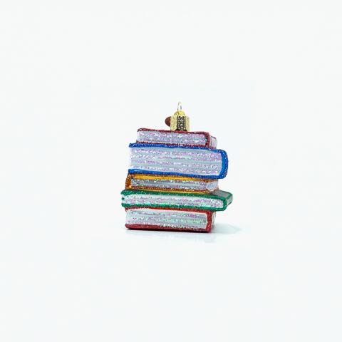 Stack Of Books Ornament, 2.5"