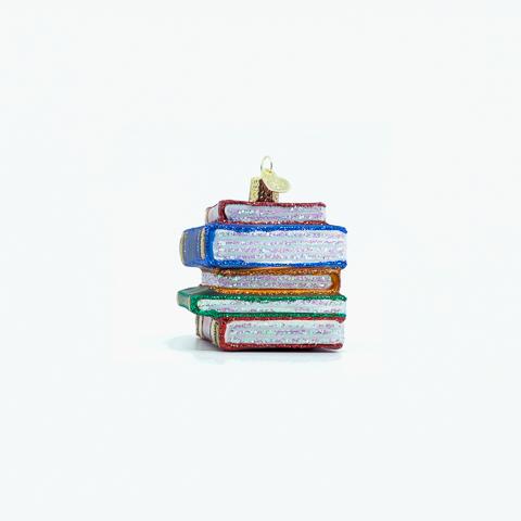 Stack Of Books Ornament, 2.5"
