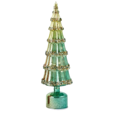 Glass Revolving Tree w/LED Lights, 17.5" (2 styles - sold individually)