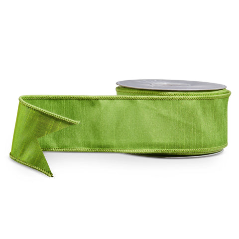 Green Wired Ribbon, 2.5" x 10 YDS